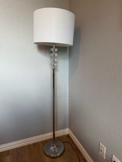 Silver & Crystal Accent Floor Lamp