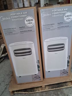 14000btu portable ac by media smart WiFi.  Over 750 square foot coverage.  Brand new
