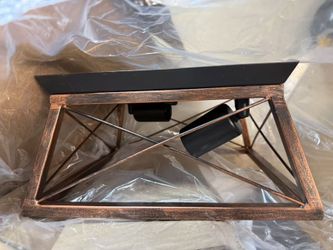Brand New 2-Bulb Farmhouse Industrial Flush Mount Ceiling Light Barnwood Square