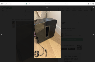 Sonos Sub Gen 3 Wireless Subwoofer – Black – NEW / Open Box