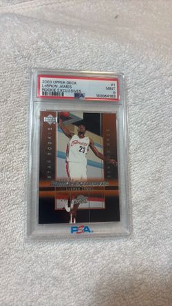 LeBron James rookie card psa9