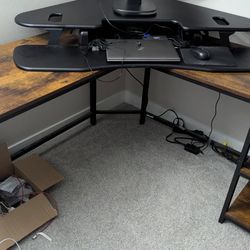 L Shape Office Study Desk - Sturdy Wooden 