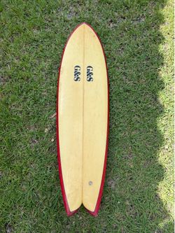 Vintage 6’6” G&S Single Fin Fish Surfboard