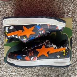 Bapesta black splatter