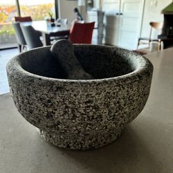 New! Molcajete Bowl Pestle & Mortar 