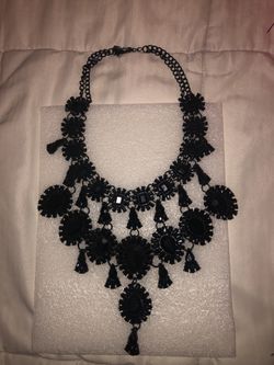 Black statement necklace