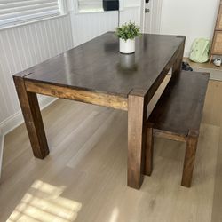 Dining Table And Bench, Pick Up Only Cash Only