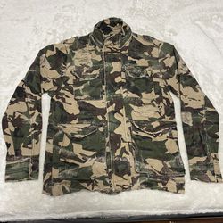 Camouflaged military jacket size M