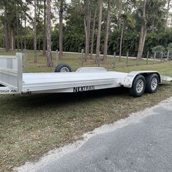 New 2023 Tandem axle All Aluminum single car hauler, Mag Wheels 