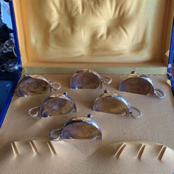 Silver Plate Desert Dishes With Box