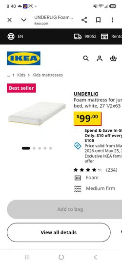 Trundle bed mattress