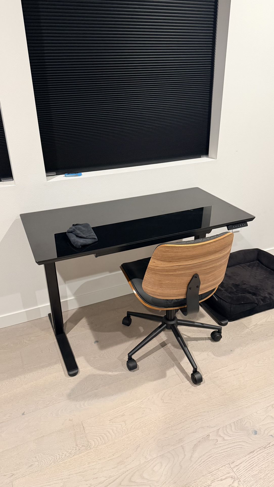 Glass Top Standing Desk Adjustable Height
