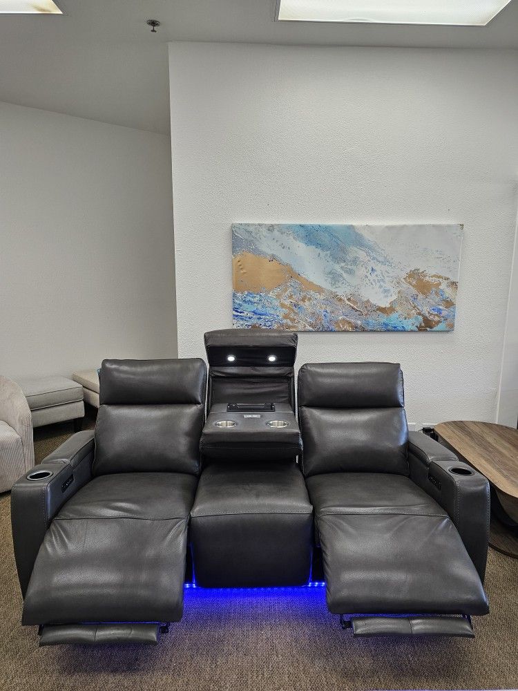 Leather Sofa Greymel 