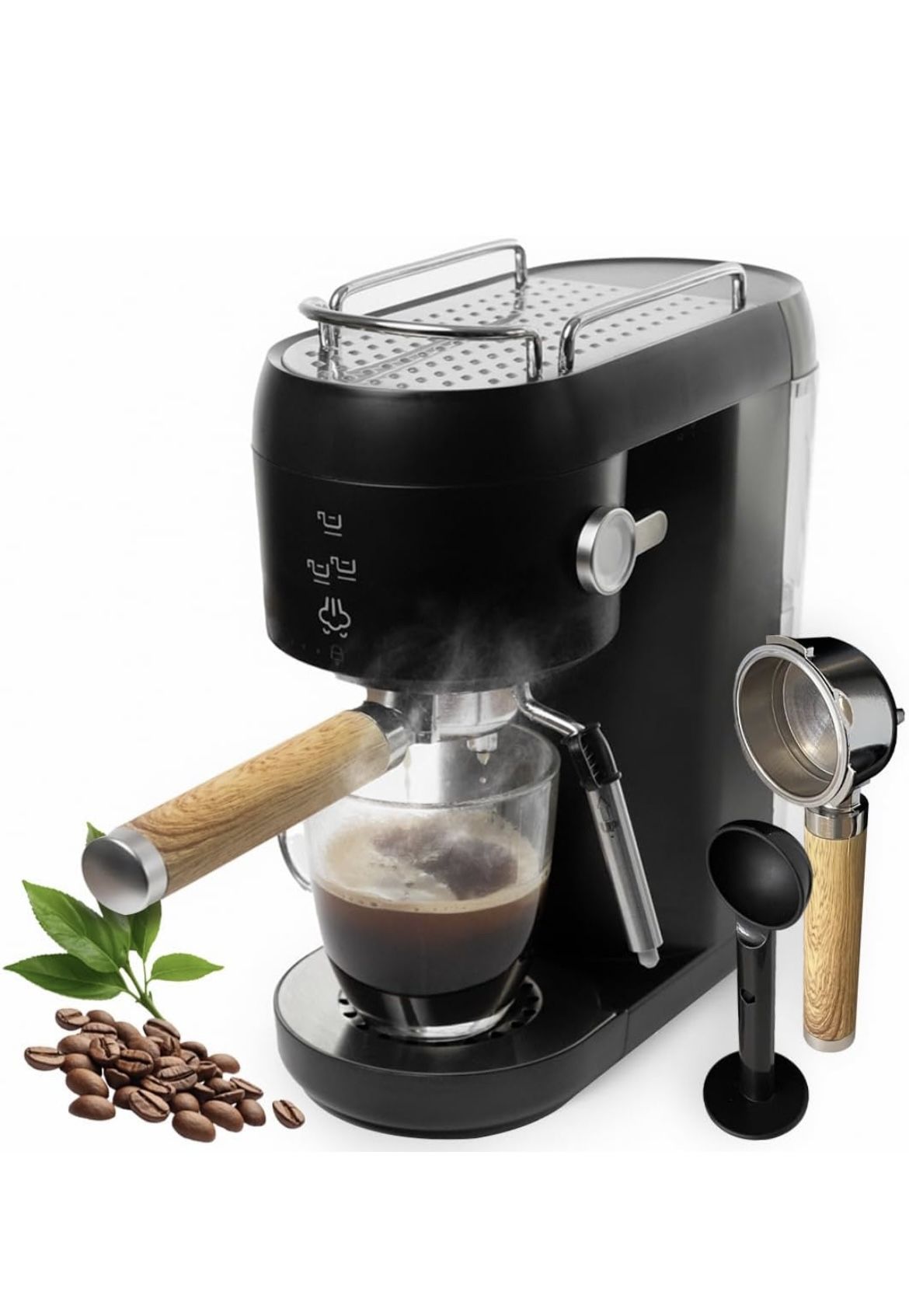Relek Máquina de café expreso para el hogar Juego de máquina de café espresso duradero máquina de café espresso para el hogar cafetera espresso