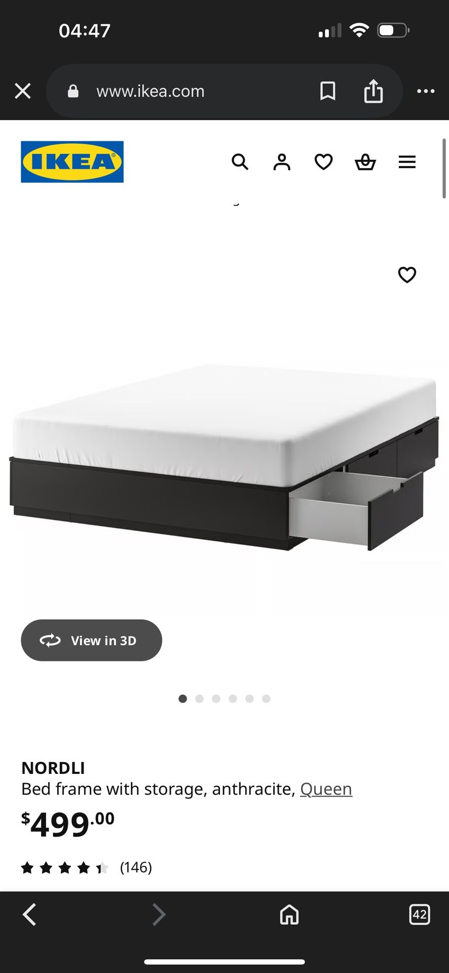 IKEA Bed Frame With Storage