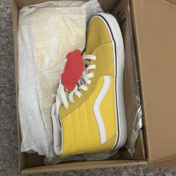 Yellow Vans High top Women 7.5 Men 6.0