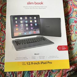 ZAGG Slim Book Wireless Keyboard & Detachable Case 12.9 Inch iPad Pro 