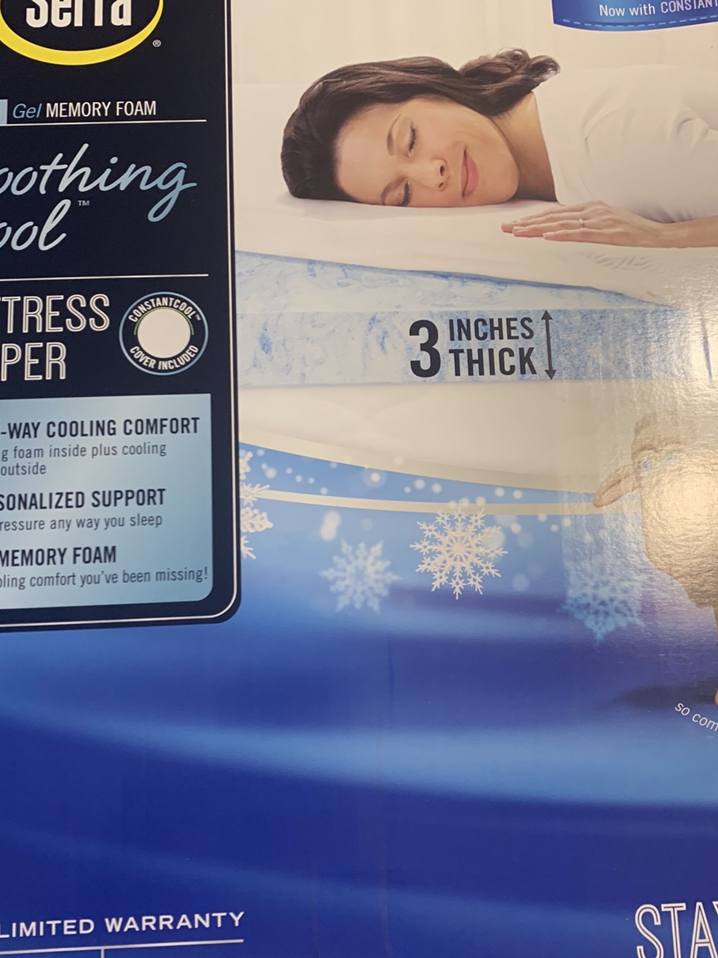 Serta Soothing Cool Mattress Topper King
