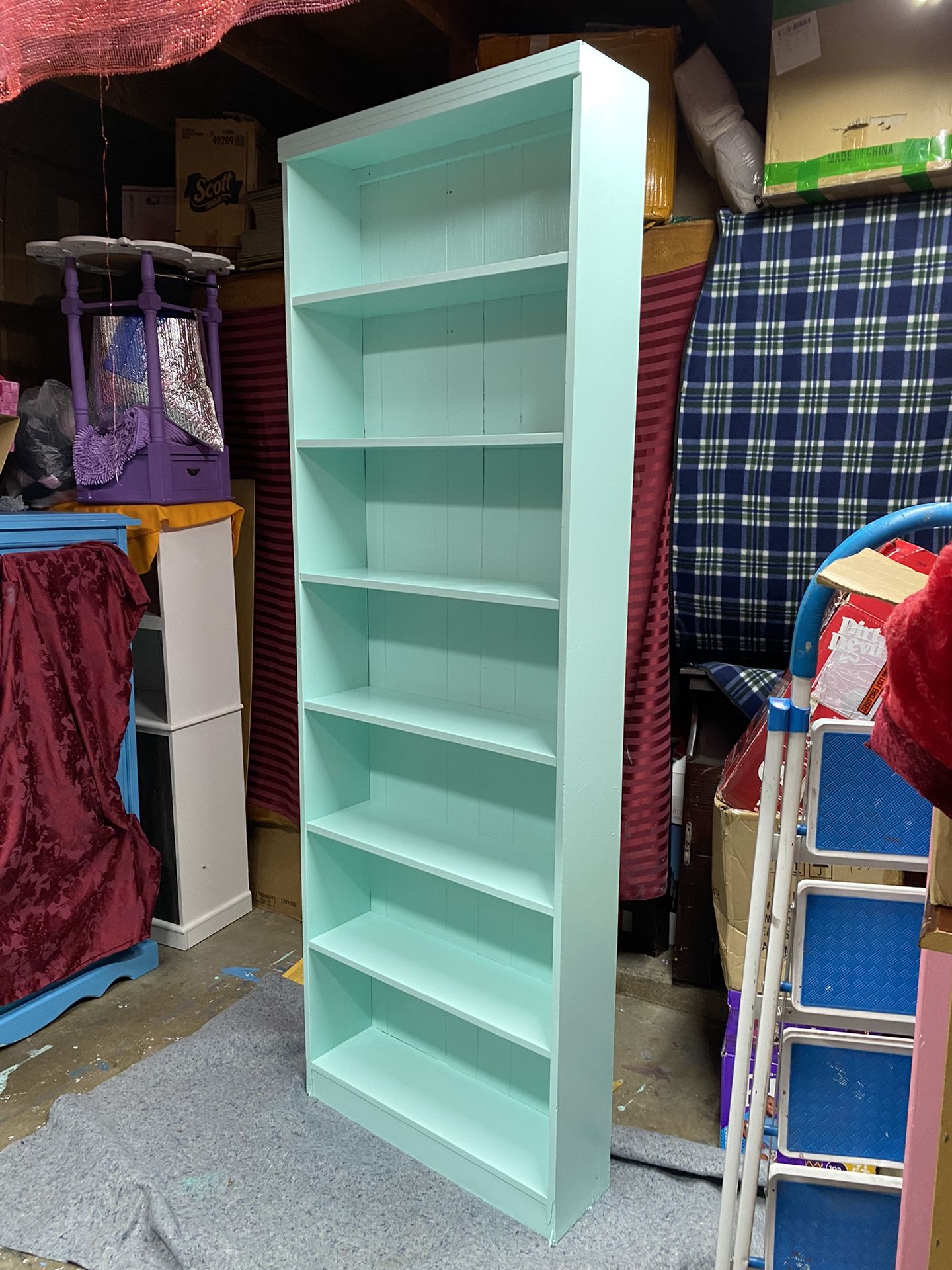 L🥰🥰K!! Very Tall Solid Wood Book Shelve with Stationary Shelves ~ 30"x8.5"x88.5"