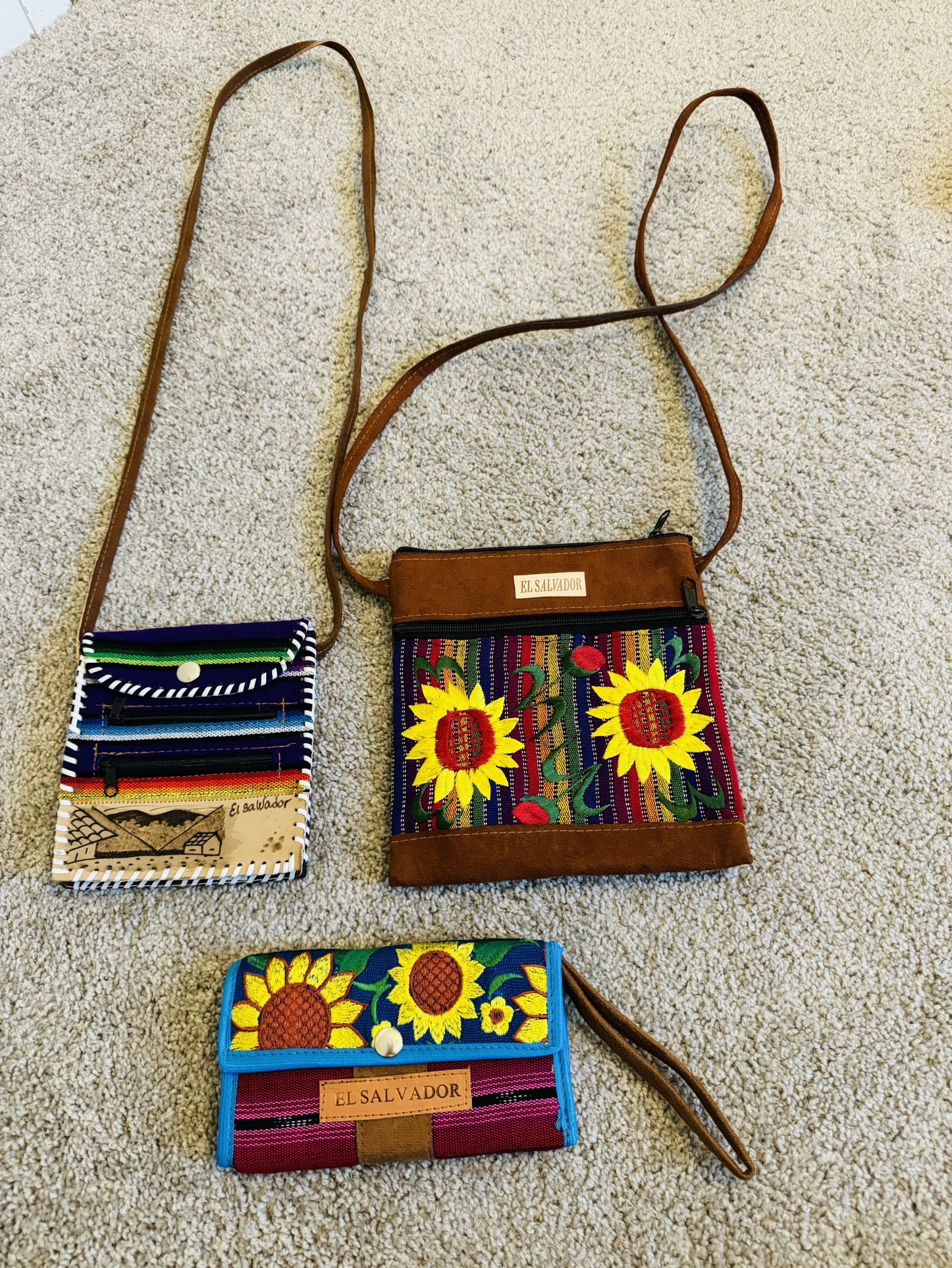 El Salvador Cross Body Bags Plus Wallet