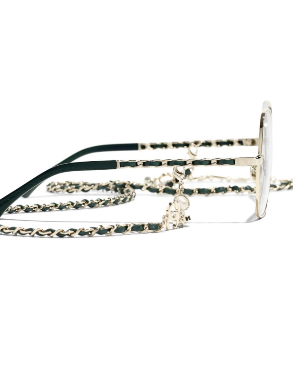 Eyeglasses: Butterfly Eyeglasses, metal & calfskin — Fashion