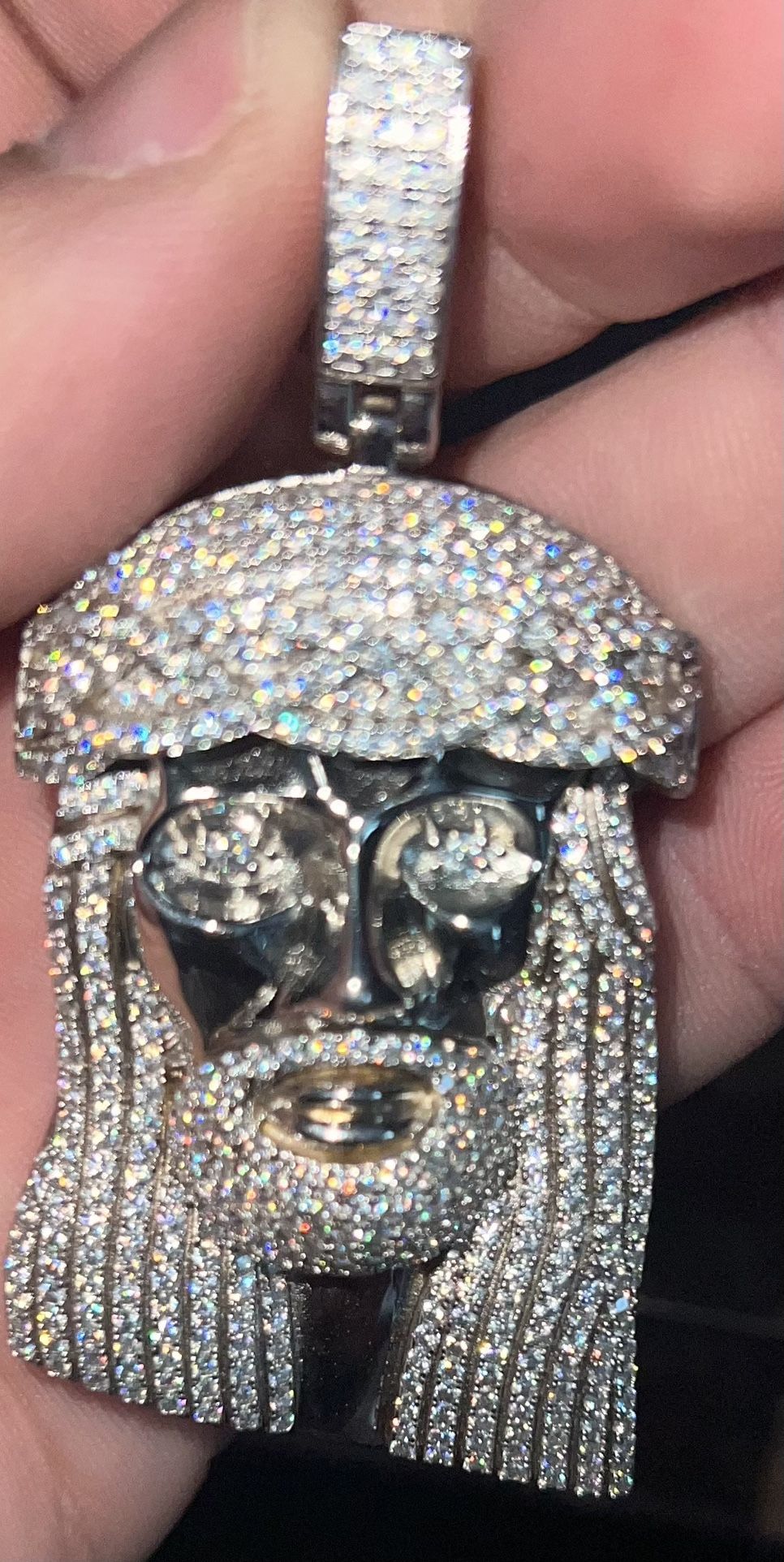 Moissanite Jesus Pendant