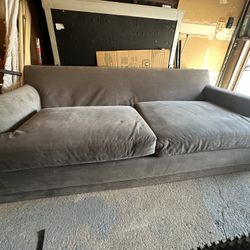 Modern Gray Deep Seat Couch – Super Comfortable & Clean! 