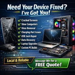 Tech Repair,  Mobile, Pc, Etc.