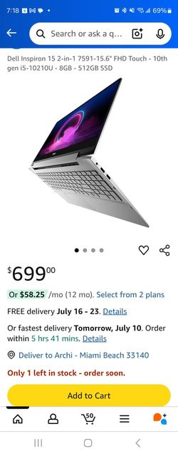 Dell Inspiron 15 7000 Core i5 8th Gen