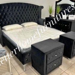 New 4pc Bedroom Set In Box 📦 Free Mattress $39 No Credit Needed For Finance 
