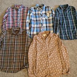 5 Men's Skate Button Up's