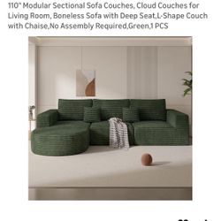 110” Modular Sofa With Chaise