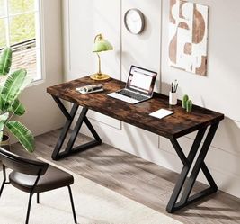 Desk, 55" Simple Study Desk Writing Table