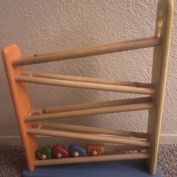 Ryan’s Room Wooden Zig-Zag Rolling Track Toy