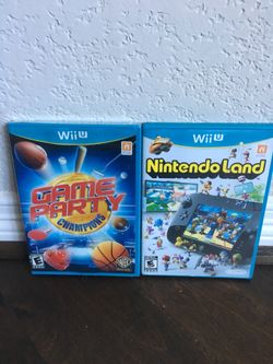 Nintendo Wii U games! Game Party is sealed and the Nintendo Land is played a few time! Like new