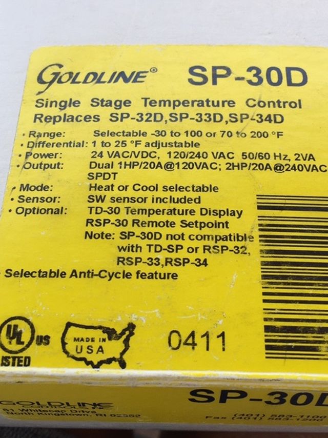 Single Stage Temperature Controller