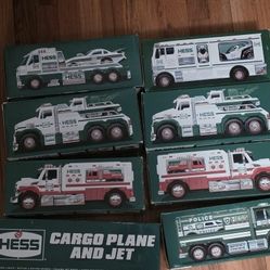 40 EACH Hess Toy Trucks (Ambulance, Police, Cargo Plane & Jet)