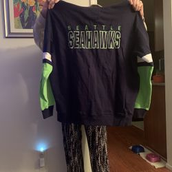 Seattle Seahawks Hooded Sweatshirt And A T-shirt XL