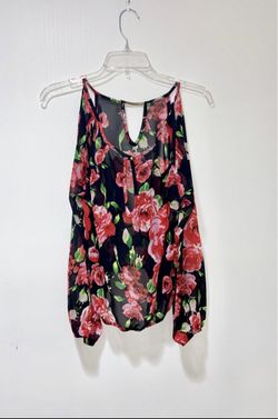 Womens Summer Floral Blouse / Top Size Medium 