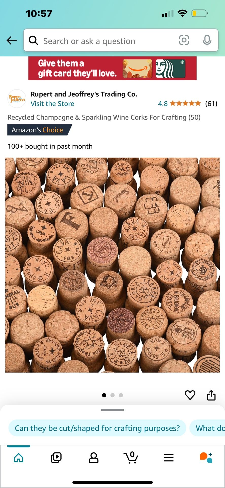 Recycled Champagne & Sparkling Wine Corks For Crafting (50)