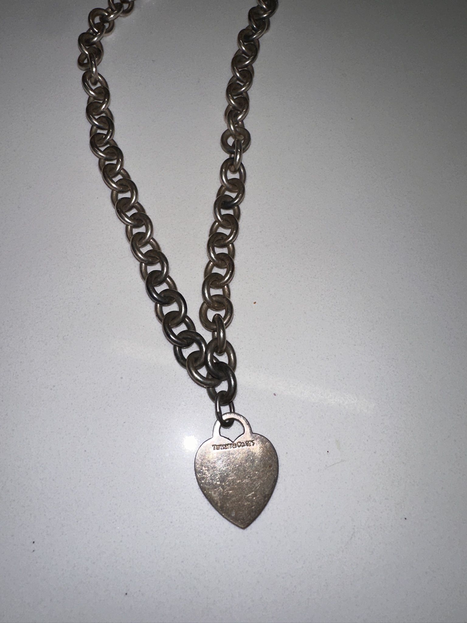 Tiffany & Co Heart Tag Chain Necklace