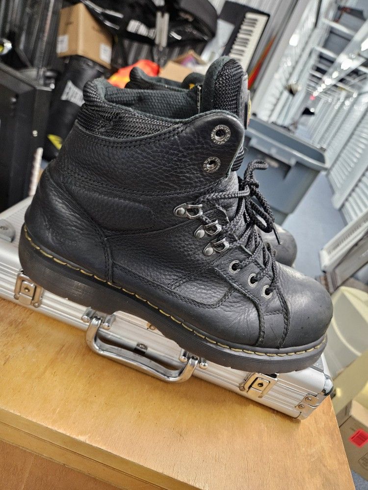 Doc Dr. Martens Industrial Steel Toe Work Boots Men's Size 12 Black
