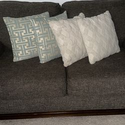 2 Sofas With 7 Cushions 