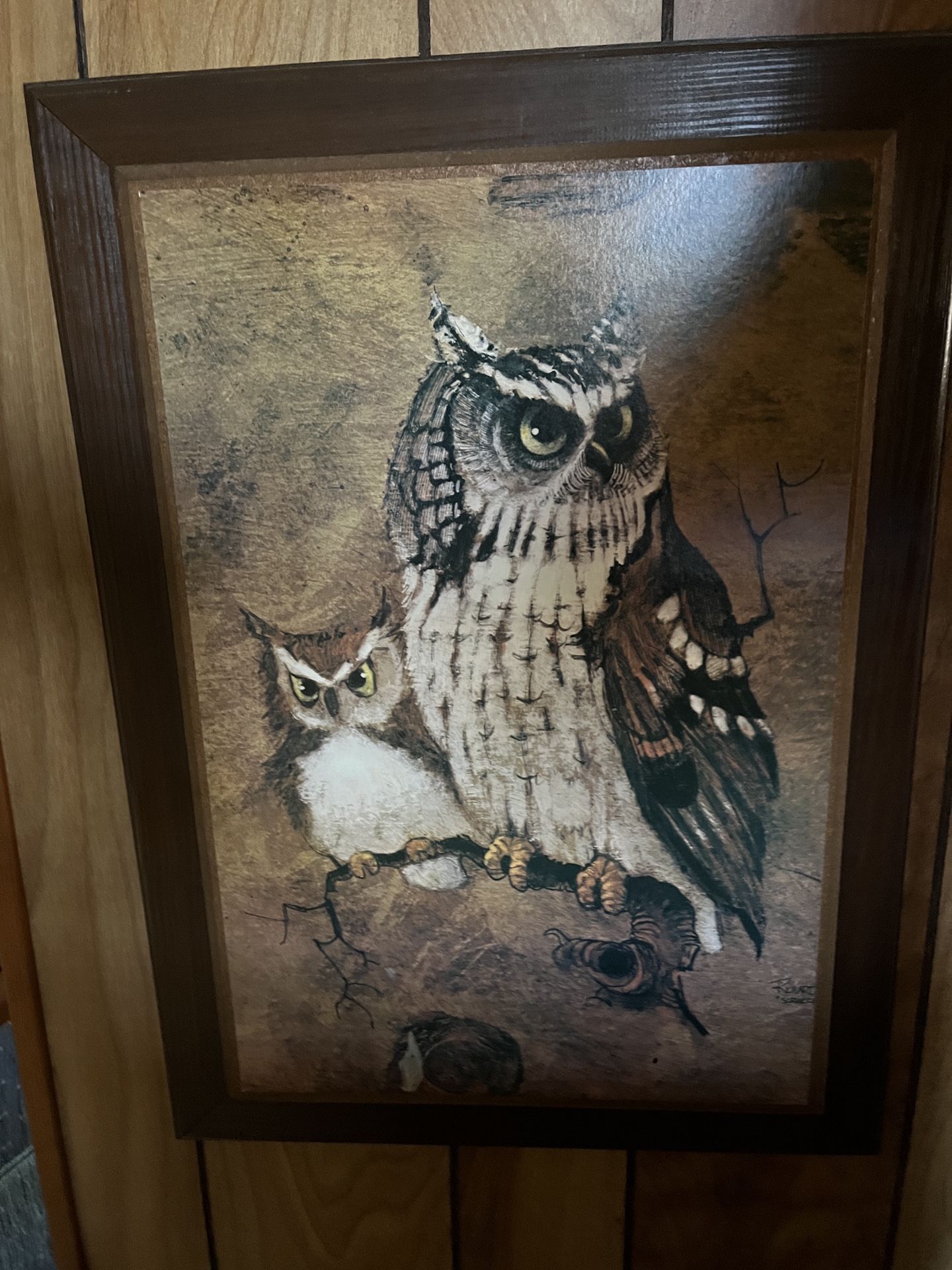 Vintage Wall Art, Owls
