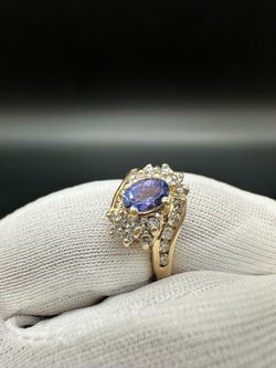 GOLD TANZANITE RING #34985