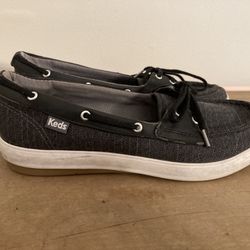 Keds size 6 grey black flats shoes women’s comfort