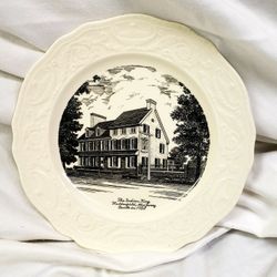 Adam Antiques by Steubenville, The Indian King Tavern, Haddonfield NJ Vintage China Plate