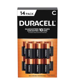 Duracell Alkaline C Batteries | Long Lasting Power CopperTop All Purpose C Battery For Household And Business - 14 Count