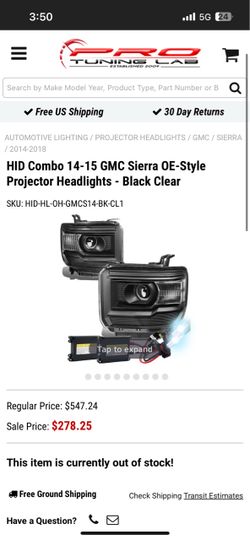 GMC Sierra Headlights (Black)