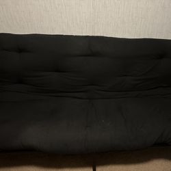 Great Shape Black Metal Futon With Black Cushion 